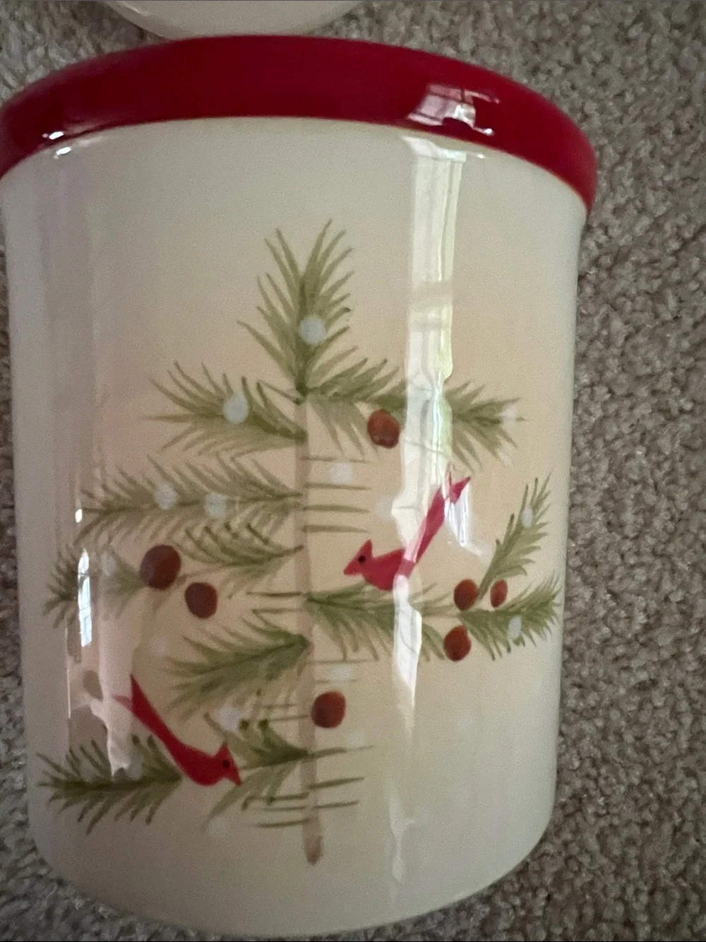 Hallmark White Ceramic Candle Jar with Cinnamon Scent- NWT